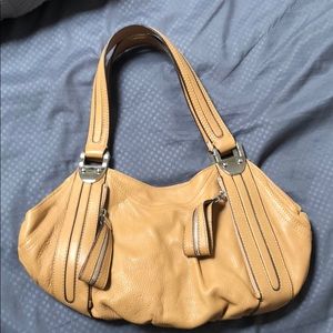 B Makowsky tan handbag